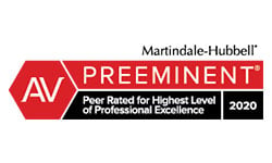 AV Preeminent | Martindale-Hubbell | Peer Rated For Highest Level of Professional Excellence | 2020